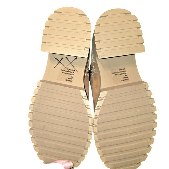 NWT Sugar 8.5 Platform Cream Womens Chelsea Boots 2 1/2 In. Heel Shoes 8 1/2 New - Picture 7 of 8